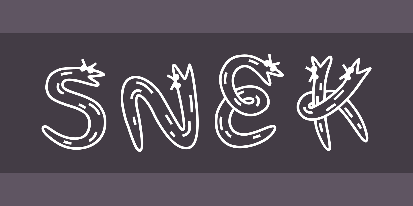 Beispiel einer Snek-Schriftart